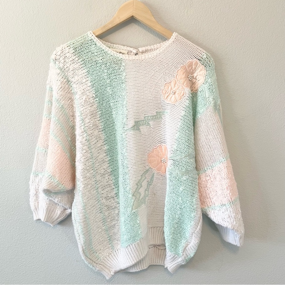Selection Vintage Floral Coquette Sweater